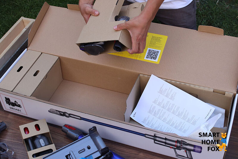 Unboxing a cordless vacuum